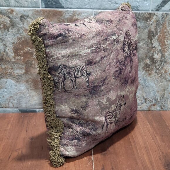 African Animal Scene Cushion Cover Tapestry Stuffed Pillow Decorative - Picture 3 of 11